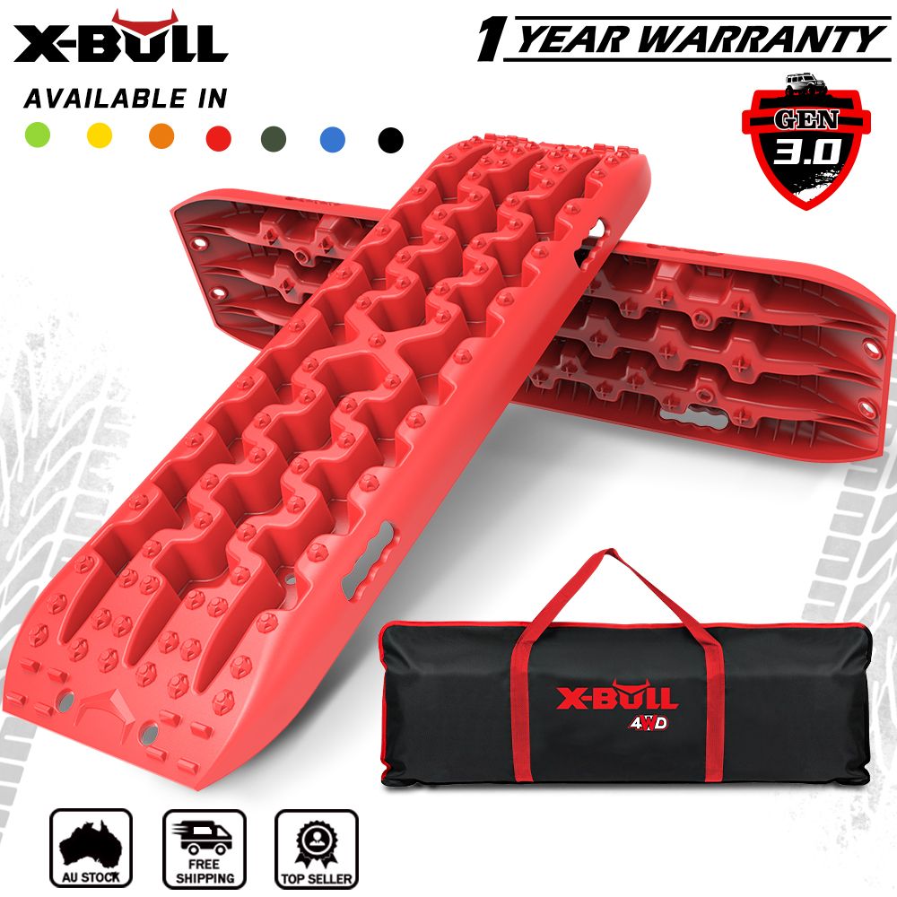 X-BULL Recovery tracks Sand tracks 2pcs 10T Sand / Snow / Mud 4WD Gen 3.0 - Red V211-AUEB-XBRT006-N