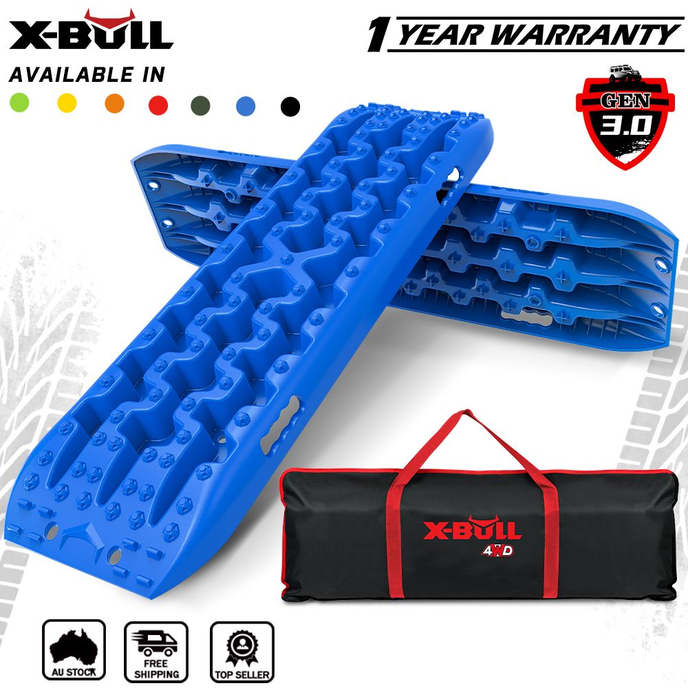 X-BULL Recovery tracks Mud Snow / Sand tracks / Grass 4X4 Caravan 2pcs 4WD Gen 3.0 - Blue V211-AUEB-XBRT008-N