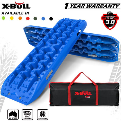 X-BULL Recovery tracks Mud Snow / Sand tracks / Grass 4X4 Caravan 2pcs 4WD Gen 3.0 - Blue V211-AUEB-XBRT008-N