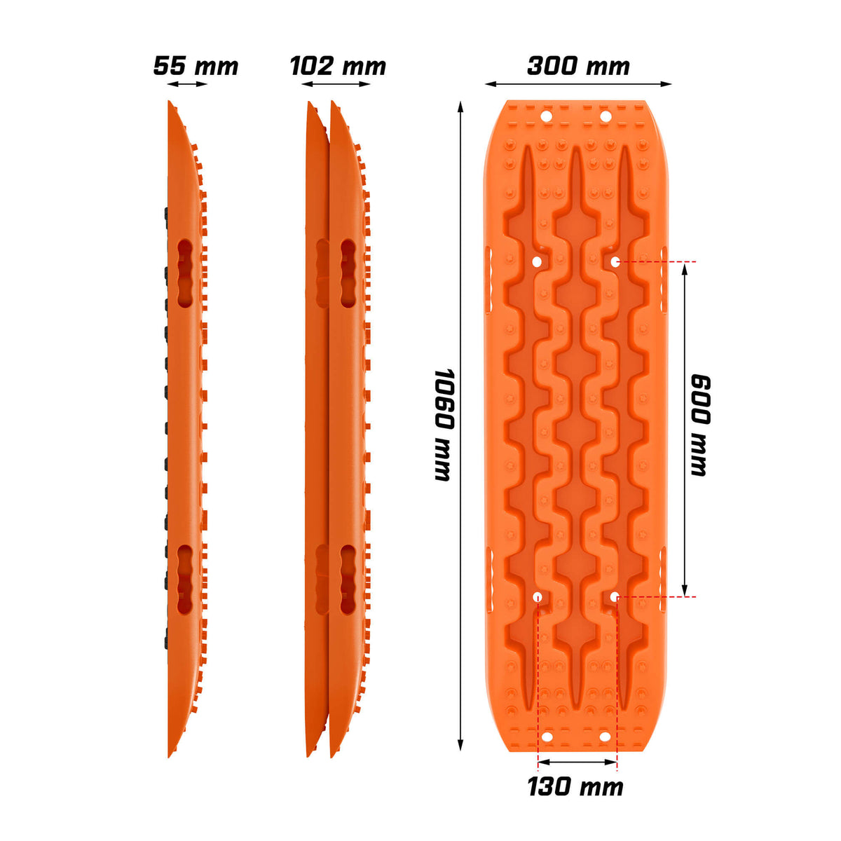 X-BULL Recovery tracks Sand 2 Pairs 4PC10T 4WD Sand / Snow / Mud Off-road Gen 3.0 V211-AUEB-XBRT016