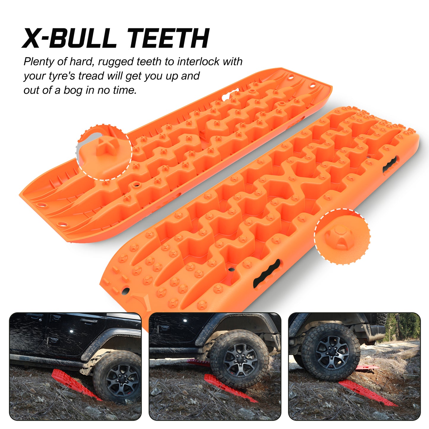 X-BULL Recovery tracks Sand 2 Pairs 4PC10T 4WD Sand / Snow / Mud Off-road Gen 3.0 V211-AUEB-XBRT016