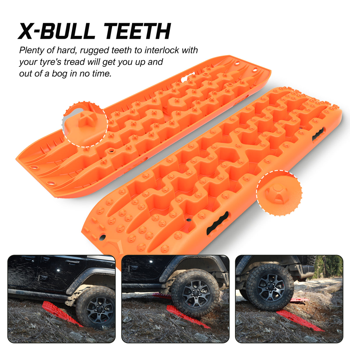 X-BULL Recovery tracks Sand 2 Pairs 4PC10T 4WD Sand / Snow / Mud Off-road Gen 3.0 V211-AUEB-XBRT016