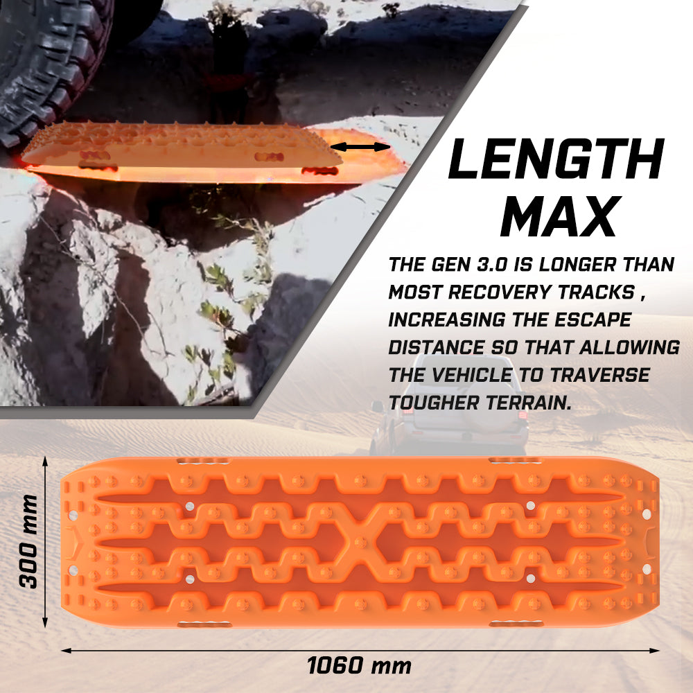 X-BULL Recovery tracks Sand 4x4 4WD Snow Mud Car Vehicles ATV 2pcs Gen 3.0 V211-AUEB-XBRT016-N