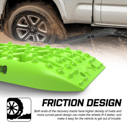 X-BULL Recovery tracks Sand tracks 2 Pairs Sand / Snow / Mud 10T 4WD Gen 3.0 - Green V211-AUEB-XBRT017