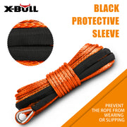 X-BULL Dyneema Synthetic Rope Winch Cable SK75 5.5MM x 13M Car Tow Recovery Strap V211-AUEB-XBSR001X10