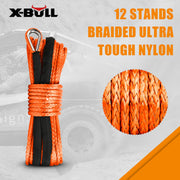X-BULL Dyneema Synthetic Rope Winch Cable SK75 5.5MM x 13M Car Tow Recovery Strap V211-AUEB-XBSR001X10