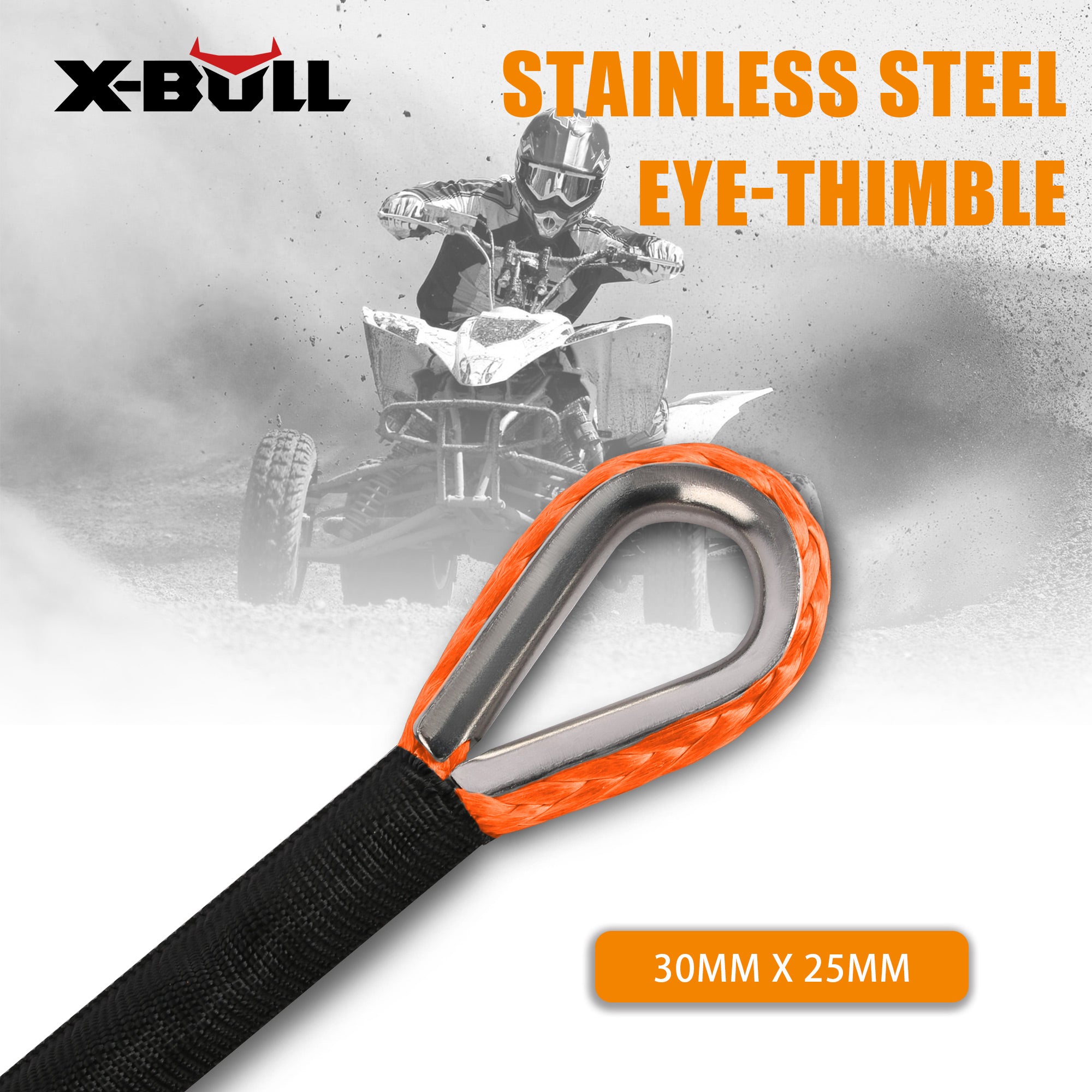 X-BULL Winch Rope Dyneema Synthetic Rope 5.5mm x 13m Tow Recovery Offroad 4wd V211-AUEB-XBSR001
