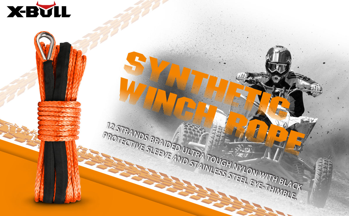 X-BULL Winch Rope Dyneema Synthetic Rope 5.5mm x 13m Tow Recovery Offroad 4wd V211-AUEB-XBSR001