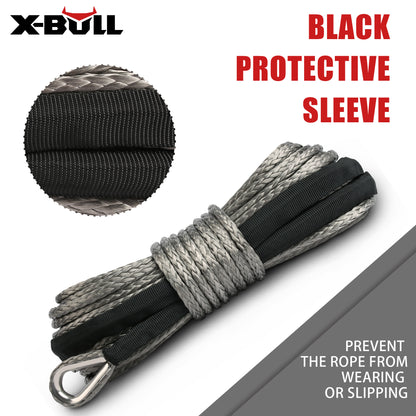 X-BULL Synthetic Dyneem Rope 5.5MM x 13M SK75 Car Tow Recovery Winch Cable Line V211-AUEB-XBSR002X10