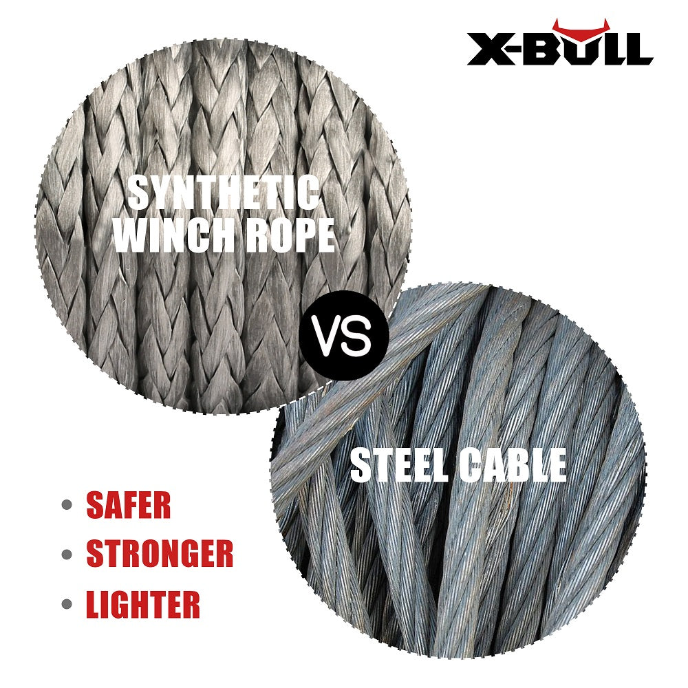 X-BULL Winch Rope 5.5mm x 13m Dyneema Synthetic Rope Tow Recovery Offroad 4wd4x4 V211-AUEB-XBSR002