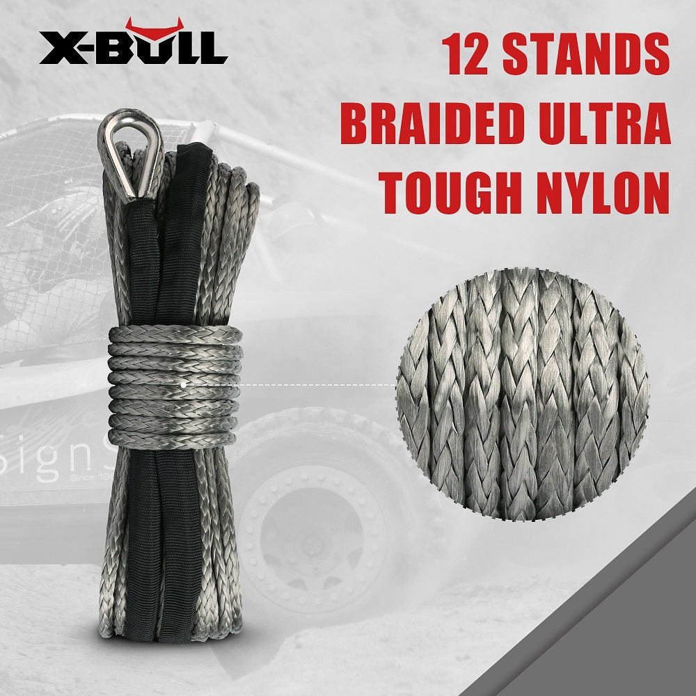 X-BULL Winch Rope 5.5mm x 13m Dyneema Synthetic Rope Tow Recovery Offroad 4wd4x4 V211-AUEB-XBSR002