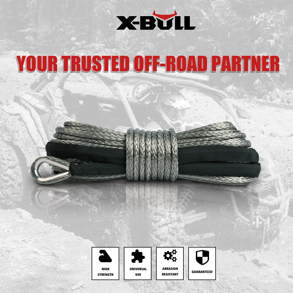X-BULL Winch Rope 5.5mm x 13m Dyneema Synthetic Rope Tow Recovery Offroad 4wd4x4 V211-AUEB-XBSR002