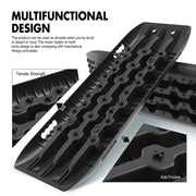 X-BULL Recovery Tracks Sand Track Mud Snow 2 pairs Gen 2.0 Accessory 4WD 4X4 - Black V211-AUEB-XBST002-2