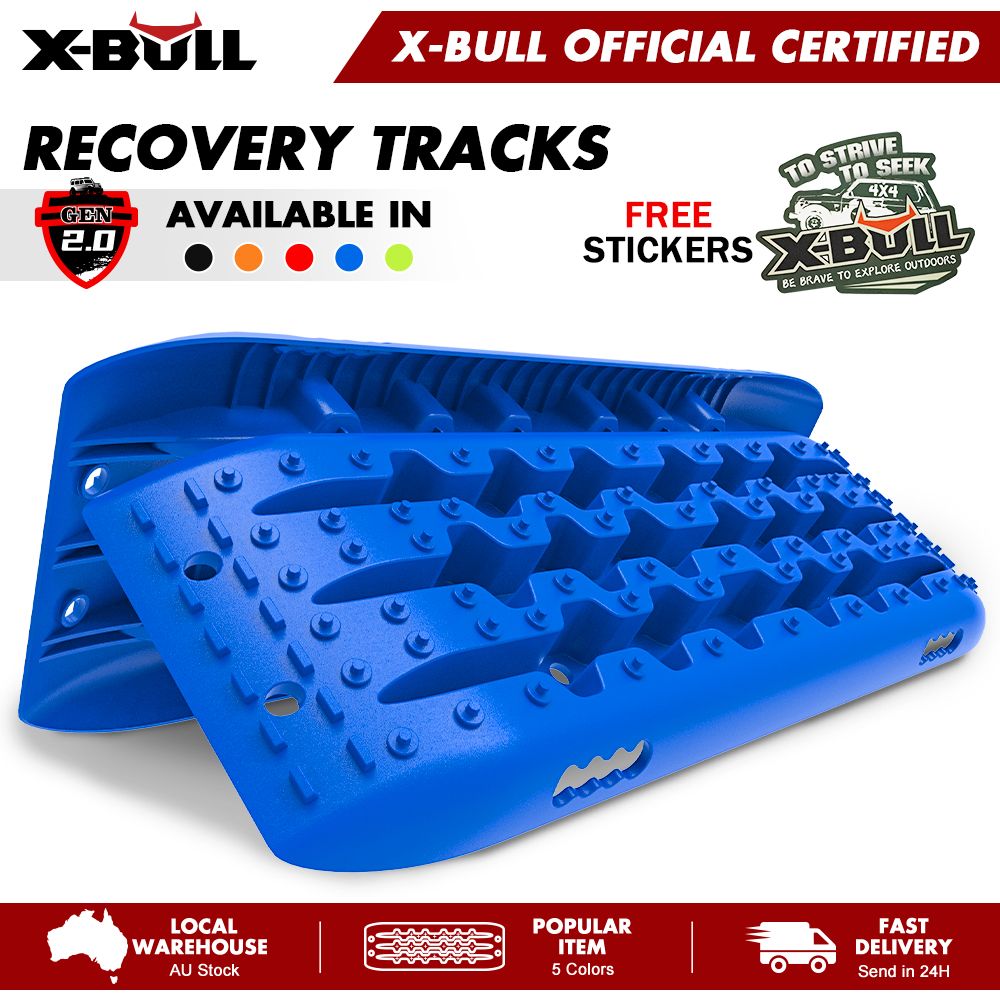 X-BULL Recovery tracks Sand tracks 2pcs Sand / Snow / Mud 10T 4WD Gen 2.0 - blue