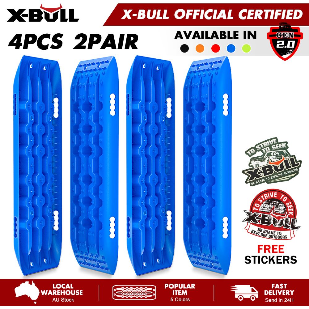 X-BULL Recovery tracks Sand tracks 2 pairs Sand / Snow / Mud 10T 4WD Gen 2.0 - blue