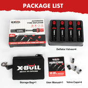 X-BULL 4PCS Tyre Deflators Air Quick Deflator Adjustable 10~30 PSI Tire Valve V211-AUEB-XBTD001