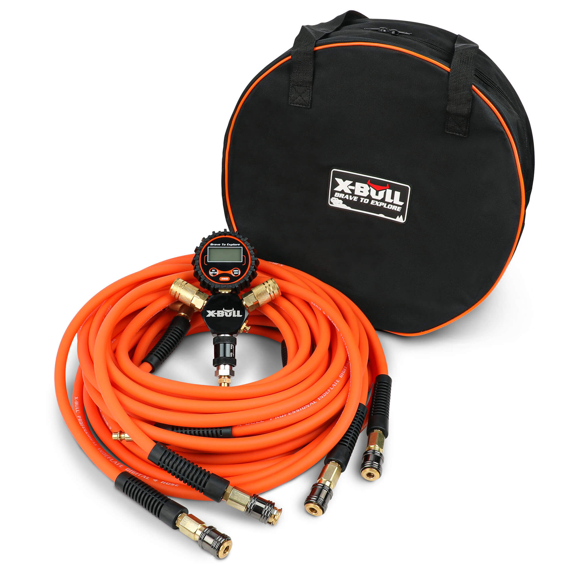 X-BULL Indeflate Digital 4 Hose 4 Tire Inflation Deflation System Equalizer V211-AUEB-XBTN001