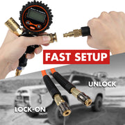 X-BULL Indeflate Digital 4 Hose 4 Tire Inflation Deflation System Equalizer V211-AUEB-XBTN001
