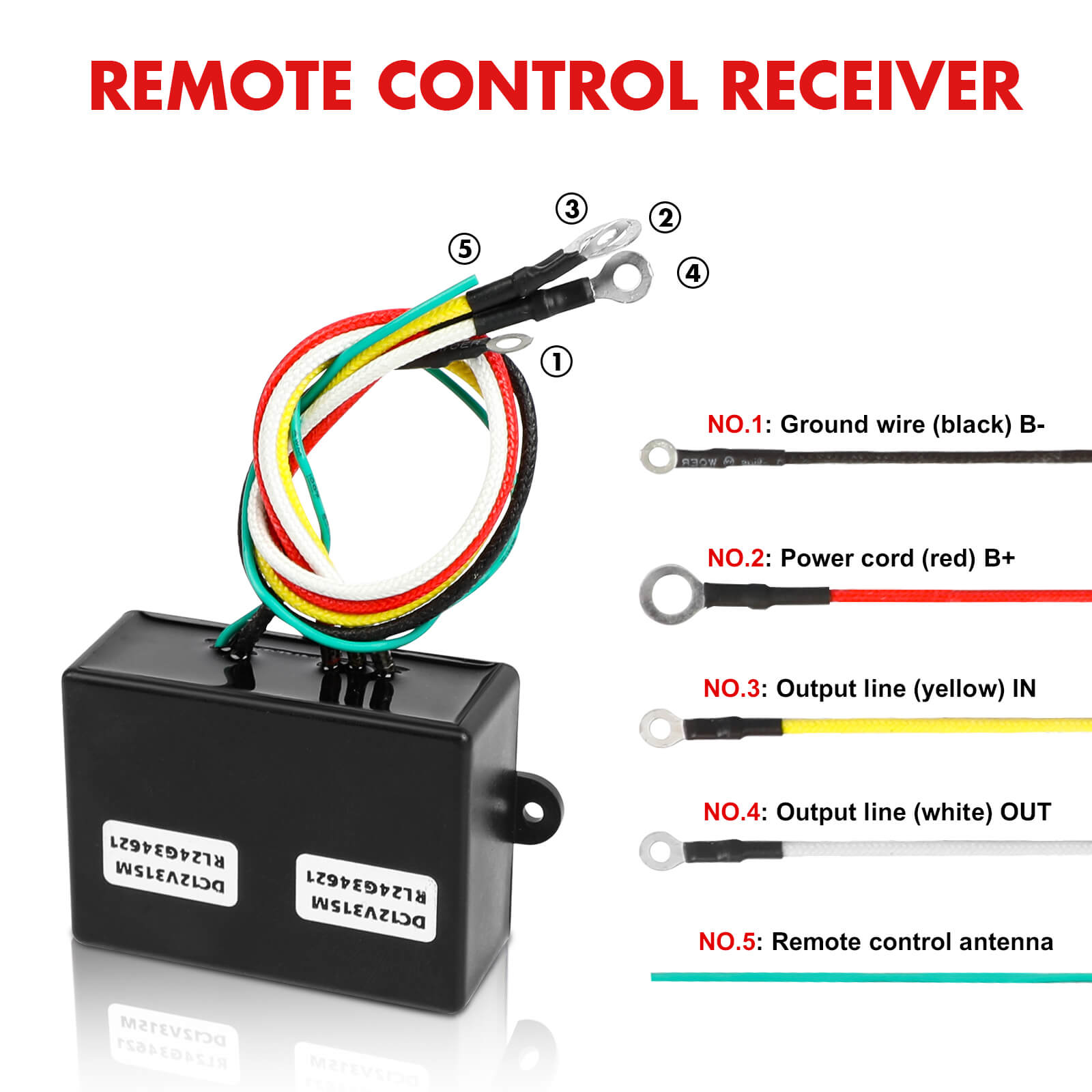 X-BULL 12V Winch Remote Control Twin Handset Easy to Install Upgrade Remotes V211-AUEB-XBWP004S