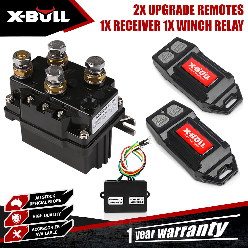X-BULL 12V Winch Remote Control Winch Relay Solenoid Twin Handset Easy to Install V211-AUEB-XBWP004SWP013
