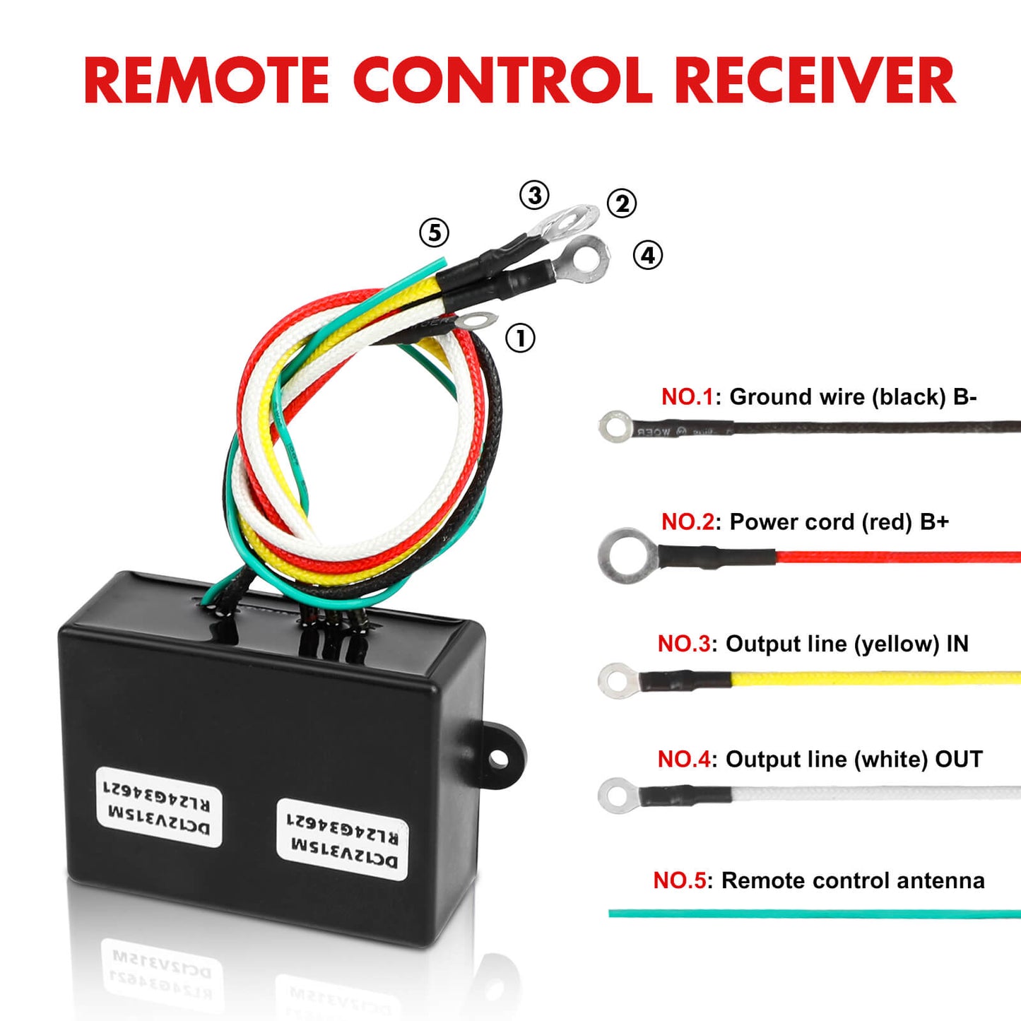 X-BULL 12V Winch Remote Control Winch Relay Solenoid Twin Handset Easy to Install V211-AUEB-XBWP004SWP013