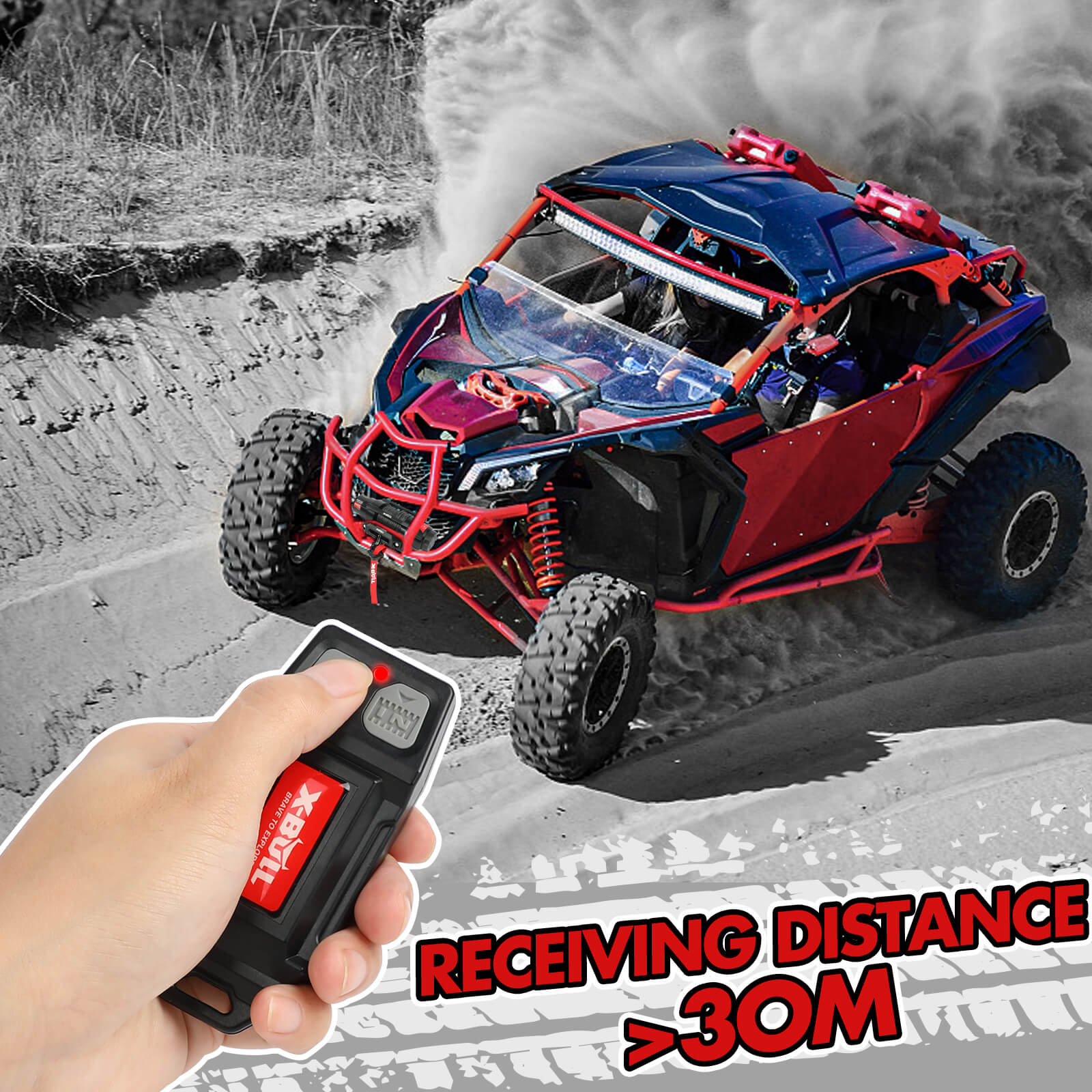 X-BULL 12V Winch Remote Control Winch Relay Solenoid Twin Handset Easy to Install V211-AUEB-XBWP004SWP013