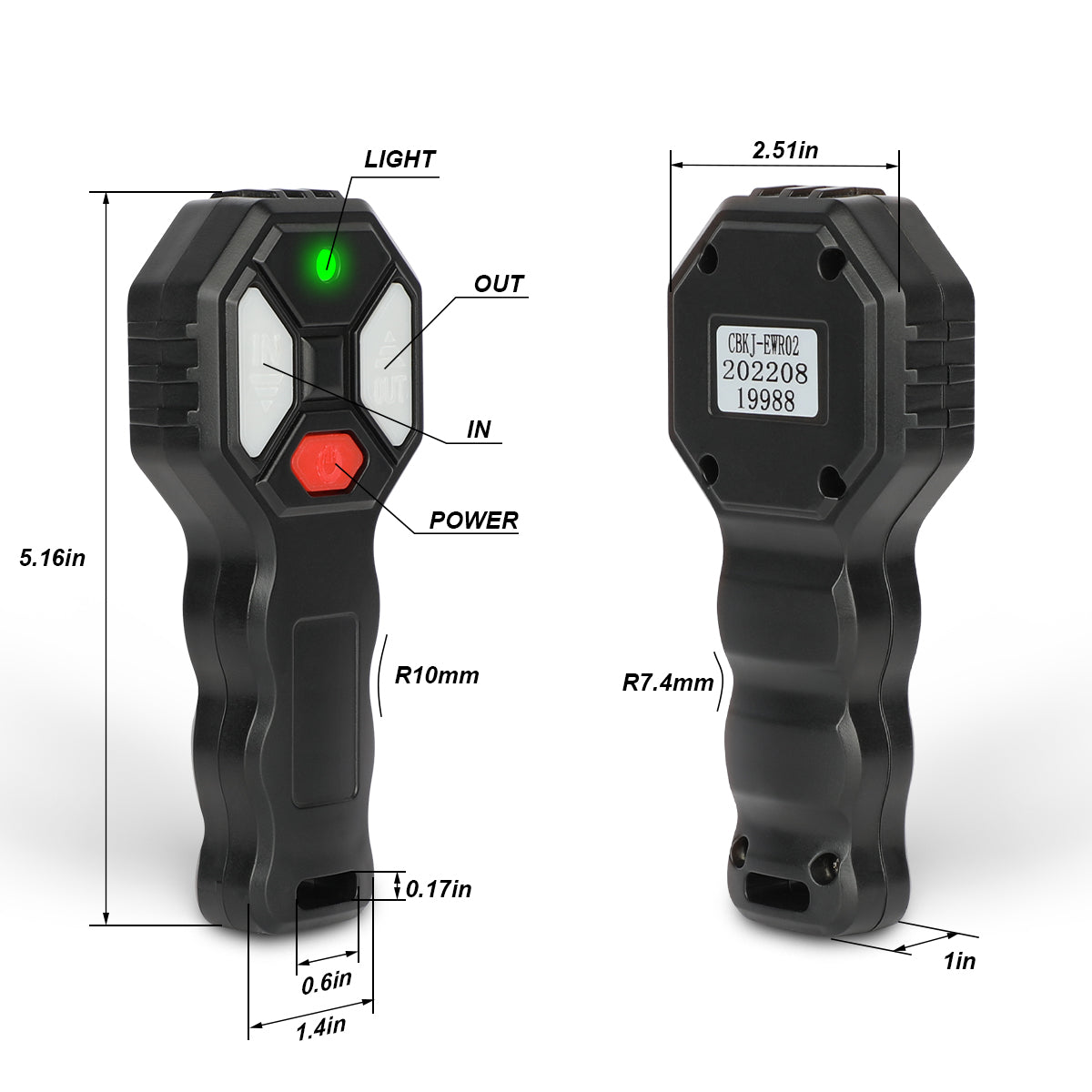 X-BULL 2x Wireless Winch Remote Control 12 Volt Handset Switch 150ft 4WD V211-AUEB-XBWP005