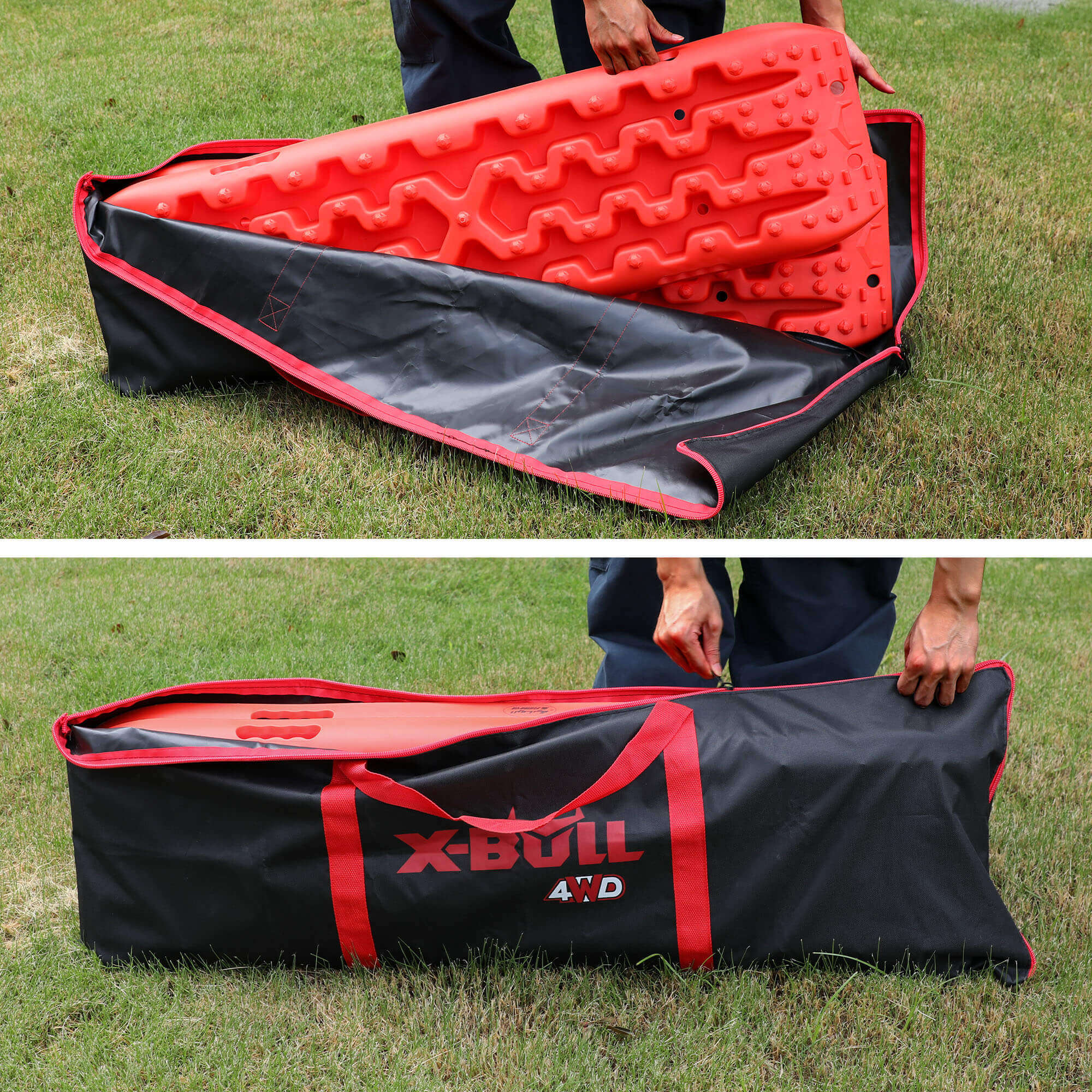 X-BULL Recovery tracks Carry Bag 4x4 Extraction Tred Bag Black V211-AUEB-XBWP012