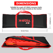 X-BULL Recovery tracks Carry Bag 4x4 Extraction Tred Bag Black V211-AUEB-XBWP012
