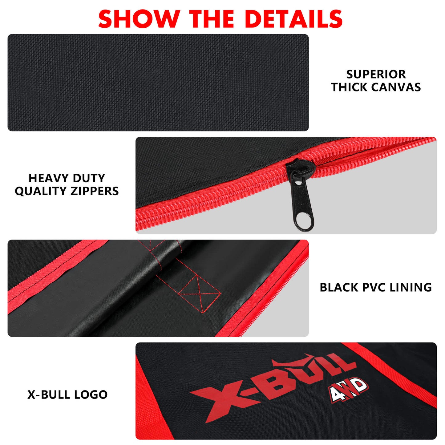 X-BULL Recovery tracks Carry Bag 4x4 Extraction Tred Bag Black V211-AUEB-XBWP012