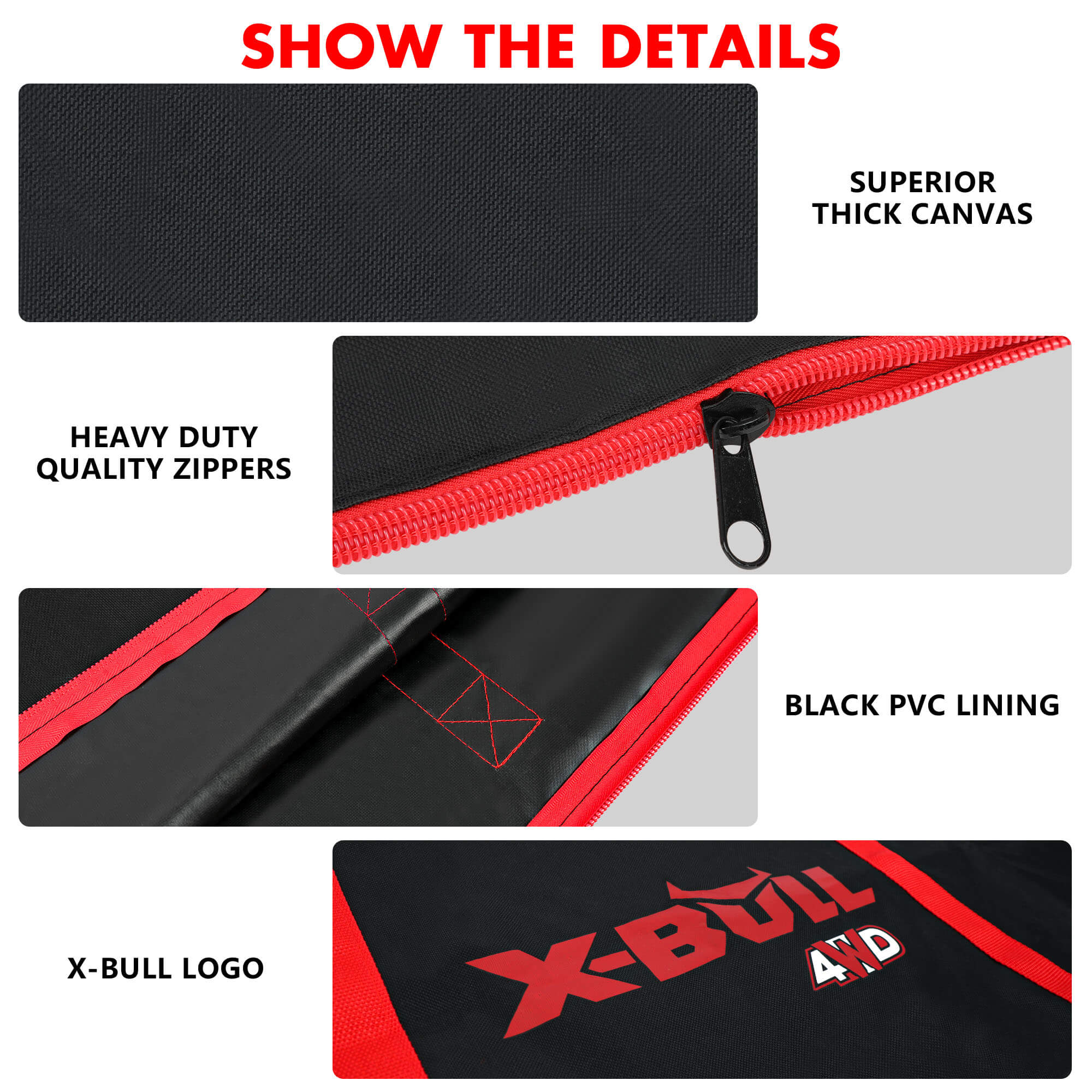 X-BULL Recovery tracks Carry Bag 4x4 Extraction Tred Bag Black V211-AUEB-XBWP012
