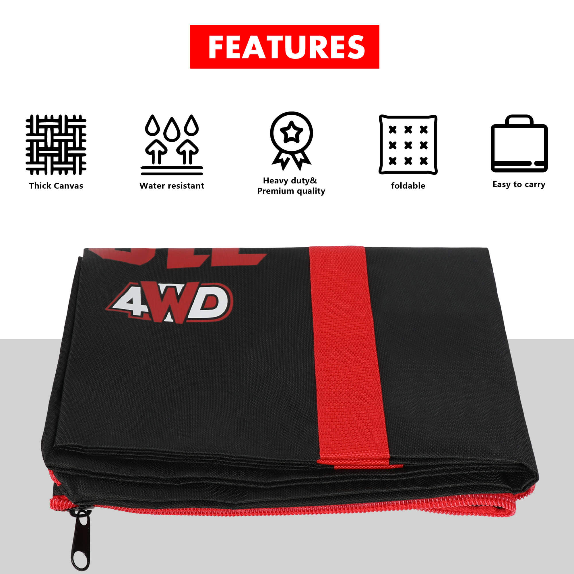 X-BULL Recovery tracks Carry Bag 4x4 Extraction Tred Bag Black V211-AUEB-XBWP012