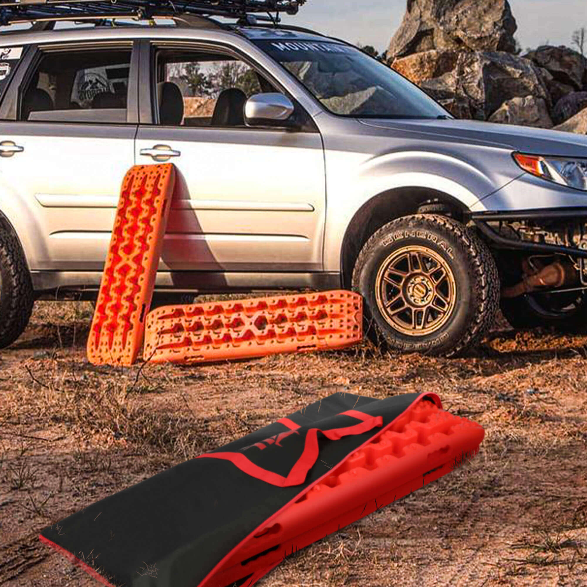 X-BULL Recovery tracks Carry Bag 4x4 Extraction Tred Bag Black V211-AUEB-XBWP012