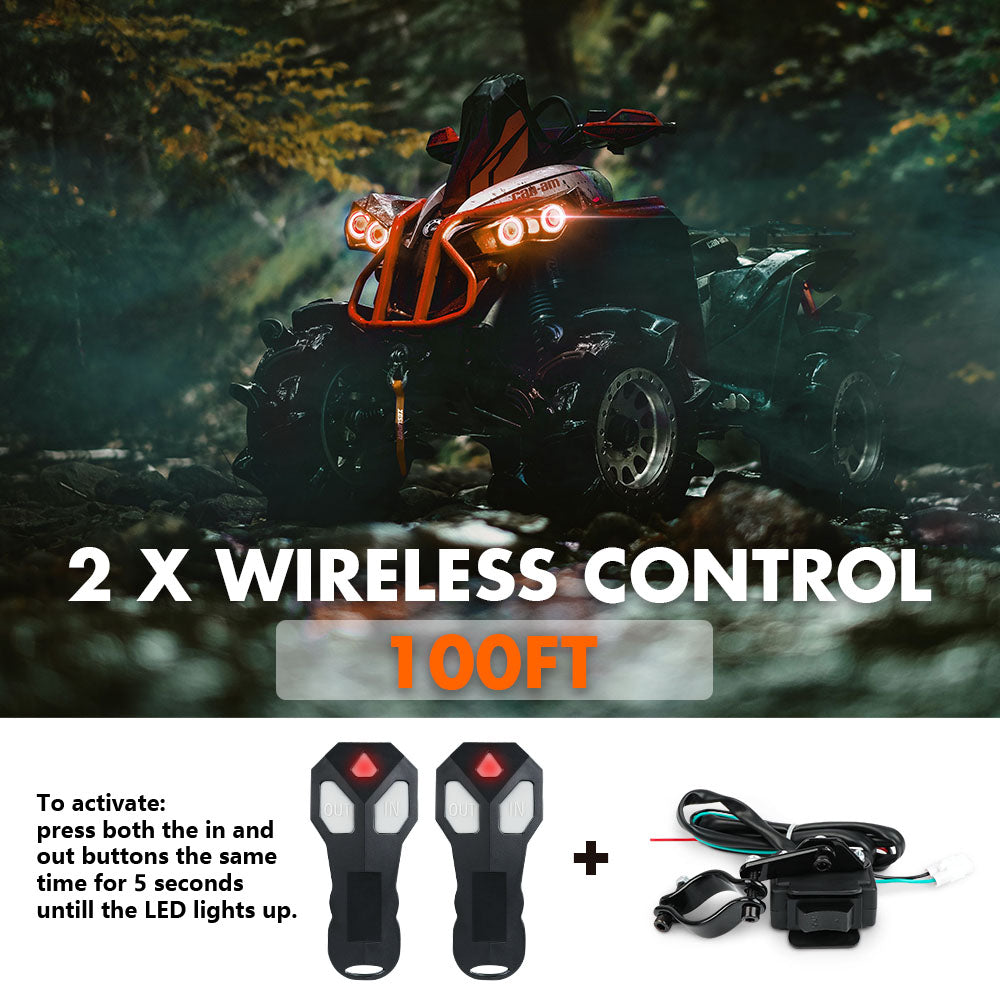 ZESUPER 4500LB Electric Winch 12V Wireless Portable ATV UTV Boat Trailer V211-AUEB-ZEEW002-1