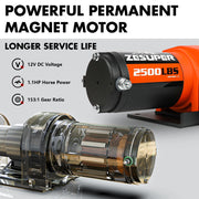 2500LBS Electric Winch Wireless Remote Synthetic Rope Wireless Remote ATV UTV BOAT V211-AUEB-ZEEW005N