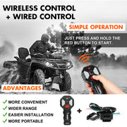 2500LBS Electric Winch Wireless Remote Synthetic Rope Wireless Remote ATV UTV BOAT V211-AUEB-ZEEW005N