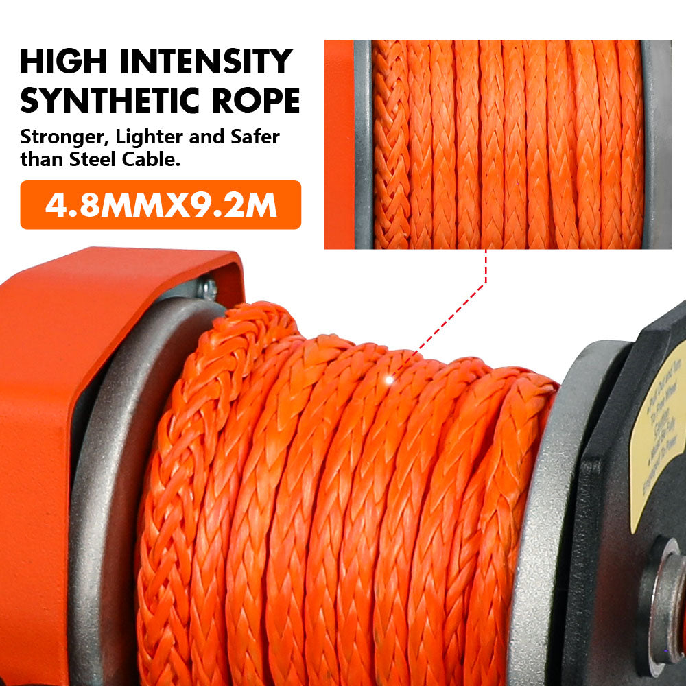 2500LBS Electric Winch Wireless Remote Synthetic Rope Wireless Remote ATV UTV BOAT V211-AUEB-ZEEW005N