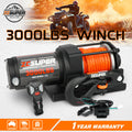 ZESUPER 12V Electric Winch 3000lbs Synthetic Rope Wireless Remote ATV UTV BOAT V211-AUEB-ZEEW006