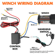 ZESUPER 12V Electric Winch 3000lbs Synthetic Rope Wireless Remote ATV UTV BOAT V211-AUEB-ZEEW006