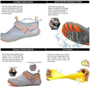 Men Women Water Shoes Barefoot Quick Dry Aqua Sports Shoes - Black Size EU36 = US3.5 V213-01WS-A-G-BLK36