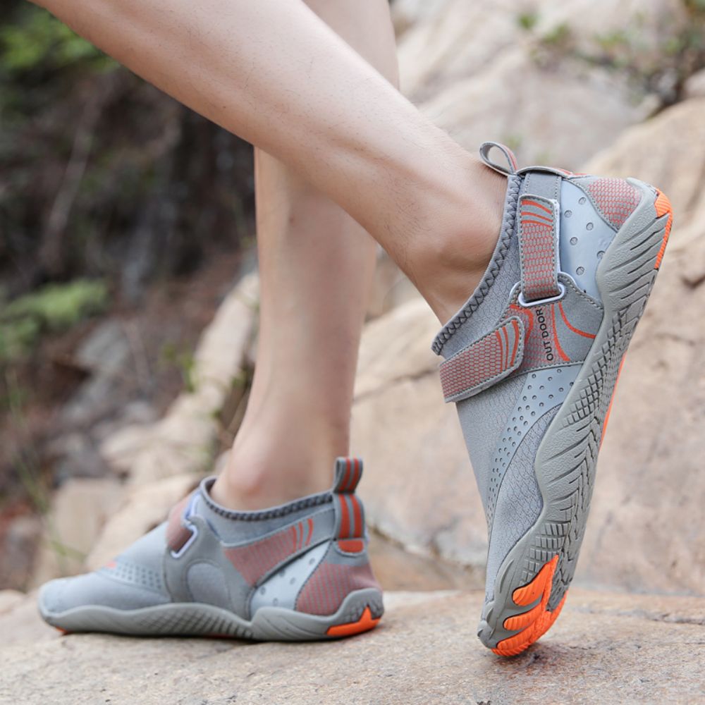 Men Women Water Shoes Barefoot Quick Dry Aqua Sports Shoes - Grey Size EU37 = US4 V213-01WS-A-G-GRY37