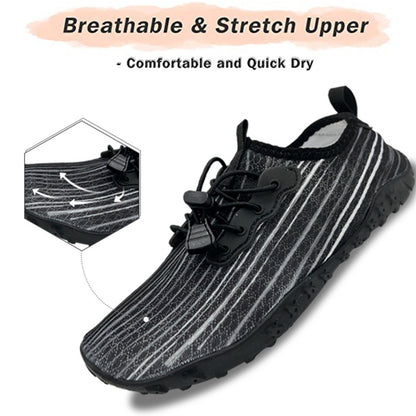 Water Shoes for Men and Women Soft Breathable Slip-on Aqua Shoes Aqua Socks for Swim Beach Pool Surf Yoga V213-05WS-A-G-BLK95