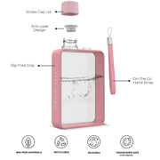 A5 Flat Water Bottle Portable Travel Mug BPA Free Water Bottle (Grey) V213-BOTTLEA5-GRY