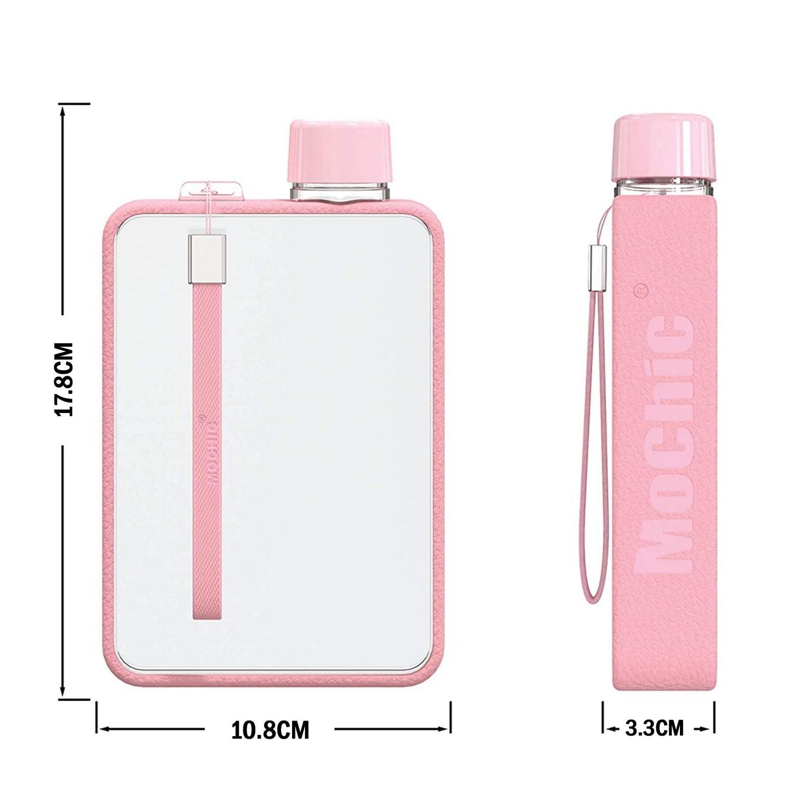 A5 Flat Water Bottle Portable Travel Mug BPA Free Water Bottle (Grey) V213-BOTTLEA5-GRY