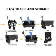 Folding Cart Small Black V213-CART-SML-BLK