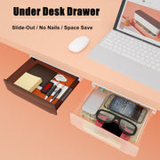 Under Desk Drawer Slide-out Large Office Organizers and Storage Drawers - Small Black V213-DRAWER-A-SBLK