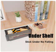 Under Desk Drawer Slide-out Large Office Organizers and Storage Drawers - Small Black V213-DRAWER-A-SBLK