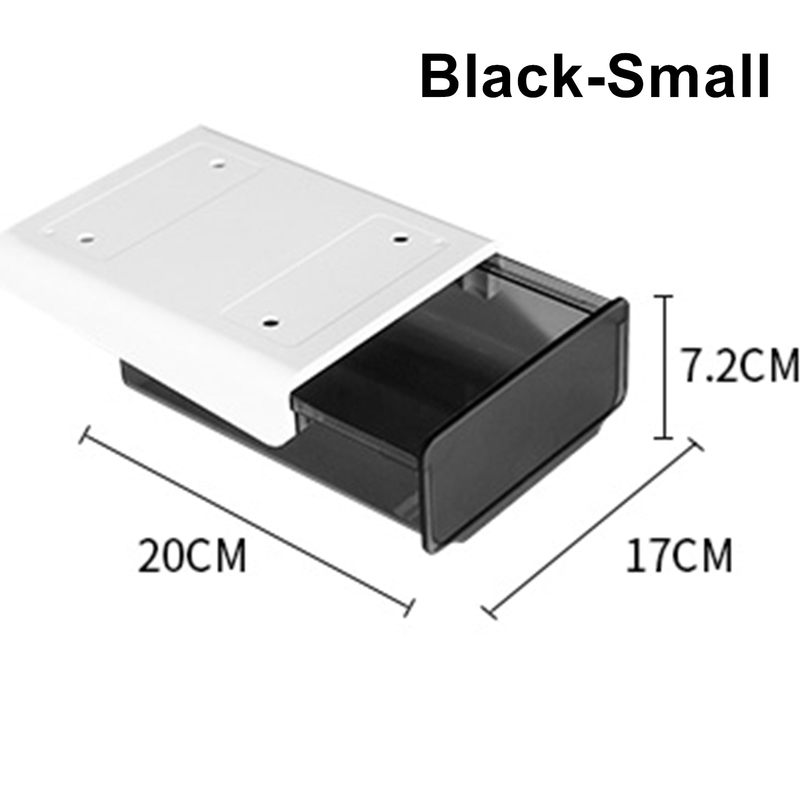Under Desk Drawer Slide-out Large Office Organizers and Storage Drawers - Small Black V213-DRAWER-A-SBLK