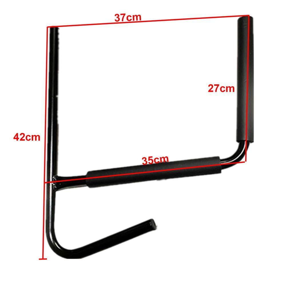 2Pcs Kayak Wall Rack Carrier Canoe Paddle Surfboard Holder Wall Mount Shelf V213-HOOK-A-BLK
