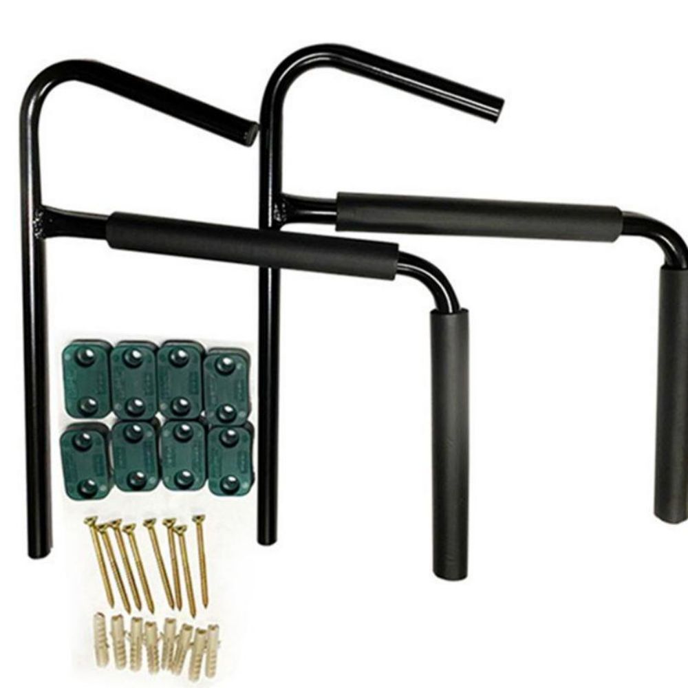 2Pcs Kayak Wall Rack Carrier Canoe Paddle Surfboard Holder Wall Mount Shelf V213-HOOK-A-BLK